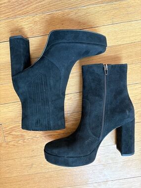 Dolce Vita 4” Heel Black Suede Platform Ankle Boots - Size 8 (NWOB) - Bratz Vibe